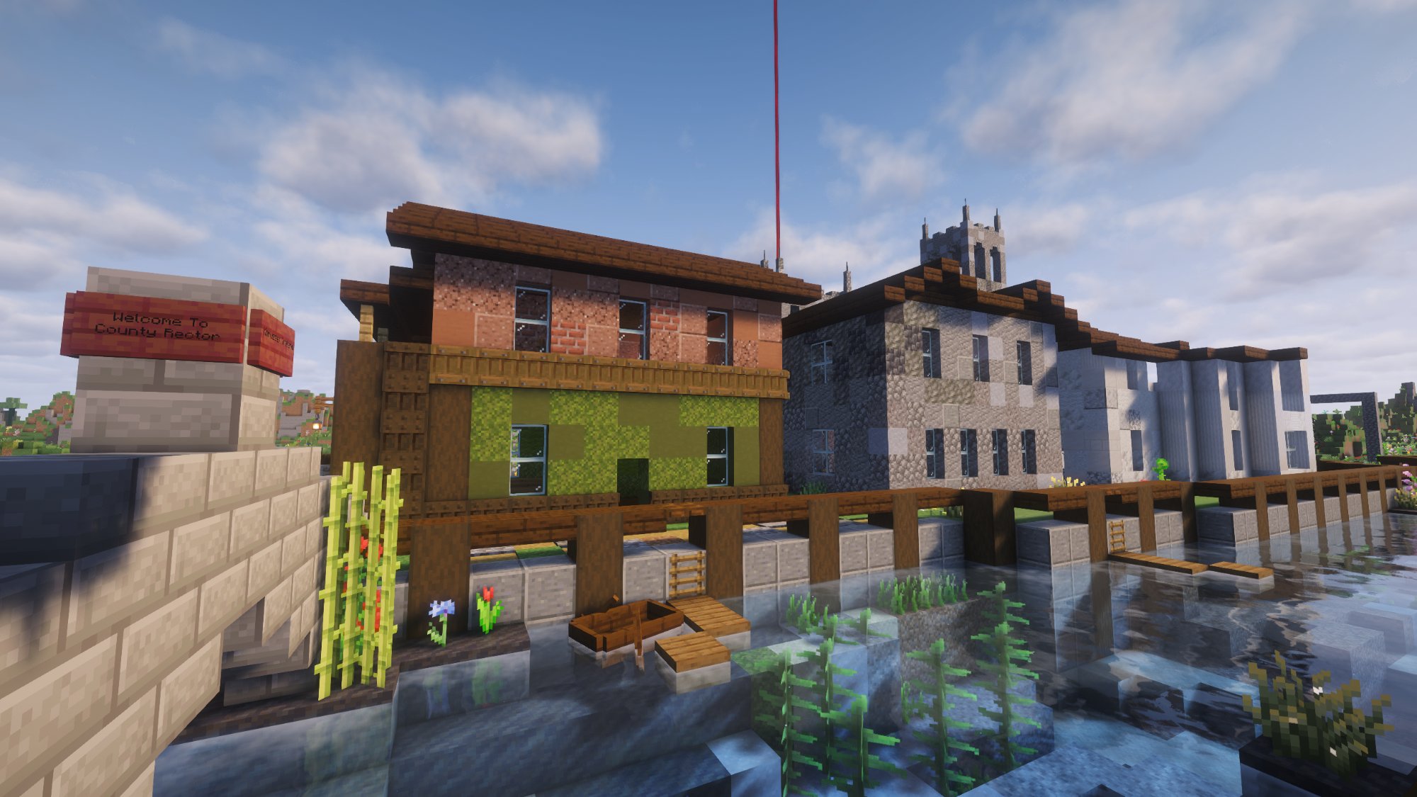 County Rector waterfront buildings on the Global Dawn server